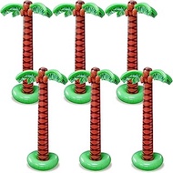 6 Pack Giant Inflatable Palm Tree 6 Ft Jumbo Blow Up Coconut Trees Luau Hawaiian Tropical Party Deco