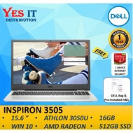 DELL Inspiron 15 3505 Laptop ( Athlon 3050U, 16GB, 512GB SSD, AMD Radeon, W10H + OPI, 1YW) Free Inte