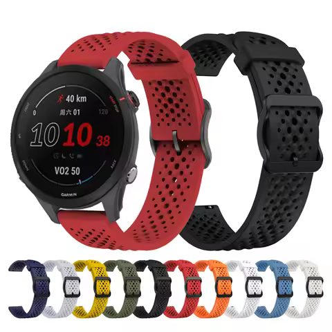 Silicone 22mm Strap for Garmin Forerunner 265 255 Music Band for Garmin Vivoactive 4/Venu 3 2 /Activ