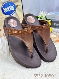 lin lin big shop รองเท้าแตะแฟชั่นเพื่อสุขภาพแบบคีบประดับเพชรส้นสูง 1.5 นิ้ว (4cm) รหัสyy6532-1050