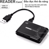 Đầu đọc thẻ nhớ SD Micro SD TF CF USB 3.0 - Reader card all in one USB 3.0 SSK SCRM-630