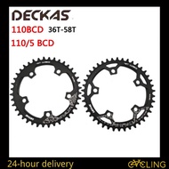 Deckas 110/5 BCD 110BCD Road Bike Narrow Wide Chainring 36T 38T 40T 42T 44T 46T 48T 50T 52T Bike Cha