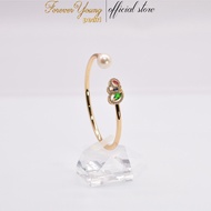 VT53 - Gold Plated Bracelet with 8-9 mm Freshwater Pearls, Zirconia Charm, Free Size