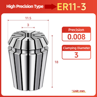 1PC High Precision ER11 Collet Chuck Manganese Steel Material Accuracy 0.008mm elastic CNC Collet Ch