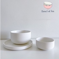 INS Nordic Style Ceramic Bowl Plate Rice Bowl Tableware Pinggan Mangkuk