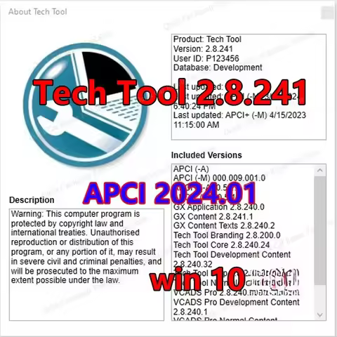 2024 Premium Tech Tool 2.8.241 (PTT 2.8 / VCADS)(REAL Development) Product History with Developer To