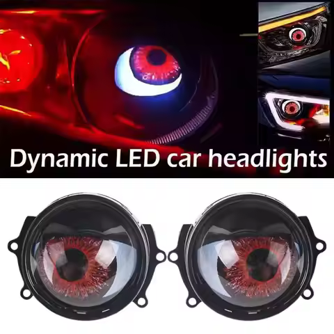 1/2pcs Dynamic LED Car Headlights Devil Eye LED Eye Eye Headlight Eagle Cars Light Assembly Light Mo
