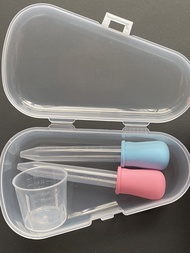 Baby Medicine Dropper 2 Pack Anti-Choking Sippy Cup Style Water Feeding Device Infant Dosage Cup for