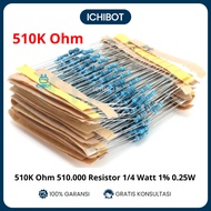 50 5E1 Ohm Resistor 1/4 Watt 1% 0.25W