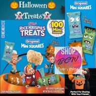 TH (พร้อมส่ง) นำเข้า ขนมฮาโลวีน ข้าวพองกรอบ แพค100 ชิ้น Kelloggs Rice Krispies Treats Halloween Mini