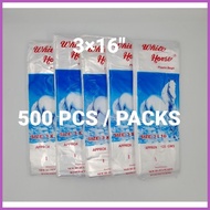 ☪ ∈ ☾ 3×16" PLASTIC SA YELLO, ICE PLASTIC BAG, ICE TUBIG, PLASTIC PACKAGING,1 REAM -1000 PCS