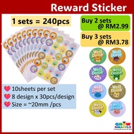 240pcs Reward Sticker for Kids Motivation Sticker Murah Cute Well Done Reward Sticker for Students