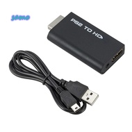SAMO Converter, 480i/480p/576i PS2 to HDMI Adapter, Durable Game to HDMI HD Cable 3.5mm Audio Output