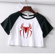 spider   man  korean fashion gothic fairycore crop top Female Harajuku yk2 hippie 90s clothes