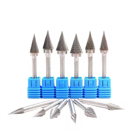 1pc-M type 6mm shank tungsten steel sold carbide grinding tool,wood plastic metal Hand-polished rota