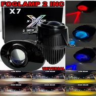 X-7SEVEN - FOGLAMP 2 INCH PROJECTOR BILED X-7SEVEN X7 3 COLOR 2 INCH FOGLAMP HONDA TOYOTA UNIVERSAL 