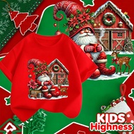 (24 Hours Delivery) kids Highness Christmas Festival Red shirt Round Neck t-shirt T574