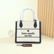 (Classy Branded Crew) Ellie Small Canvas Tote Bag Black Multi