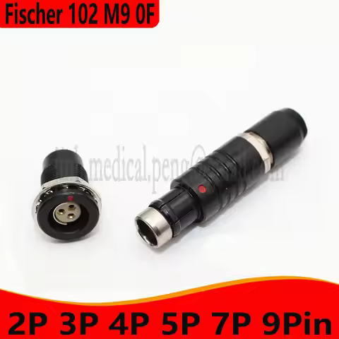 Black Fischer 102 M9 0F 2 3 4 5 7 9 Pin Push-pull Self-locking Floating Male Plug Lnternal Nuts Fixa