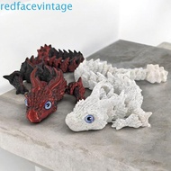 REDFACEVINTAGE 3D Printed Dragon, Simulated Eye All-in-one Molding 3D Printed Diceratops Dragon, Chi