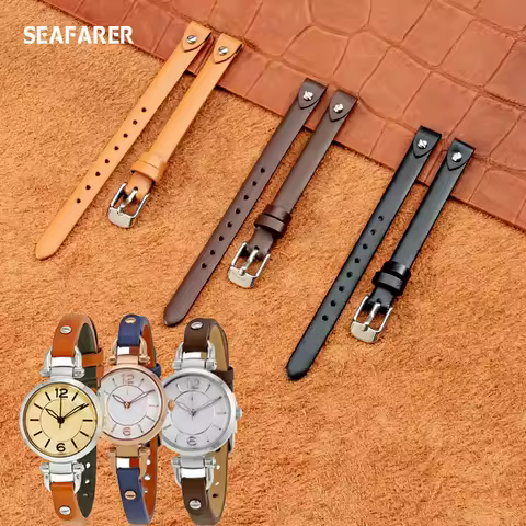 Genuine leather bracelet strap fashion Women's watchband small band 8mm for fossil ES4340 ES4119 ES4