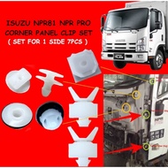 corner panel clip set isuzu elf npr81 Npr pro / nlr pro frr mudguard clip