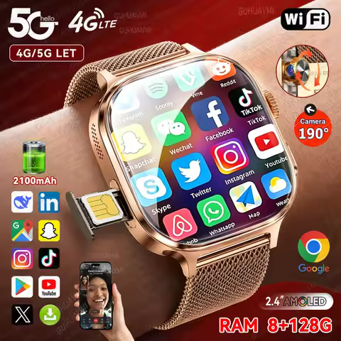 2026 New 4G/5G SIM Card Smartwatch 128GB Memory 1000W HD Camera Video Call Global Version APP Downlo