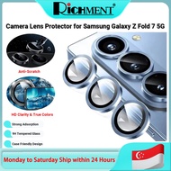 RICHMENT Metal CD Pattern Camera Lens Protector for Galaxy Z Fold 7 5G – Tempered Glass, 9H Hardness