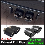 Body Kit Carbon Fiber Exhaust Tip Pipe End Tuning Accessories Decoration For Honda CIVIC FK7 FK4 Hat