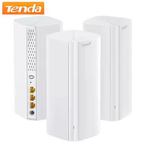 Tenda BE3600 WiFi 7 Mesh System Whole-Home Coverage 6600 sq.ft for 4-7 Bedroom Houses with Gigabit P