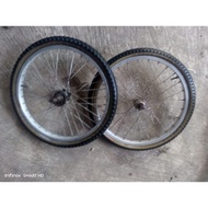 WILLSET PAIR 20INCH, PAIR OF 20 INCH WHEELS rim basikal 20 inci