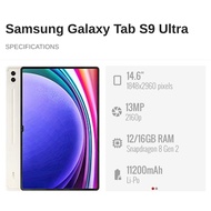 Samsung Galaxy Tab S9 Ultra Tablet (12GB+512GB) - Original 1Year Warranty by Samsung Malaysia