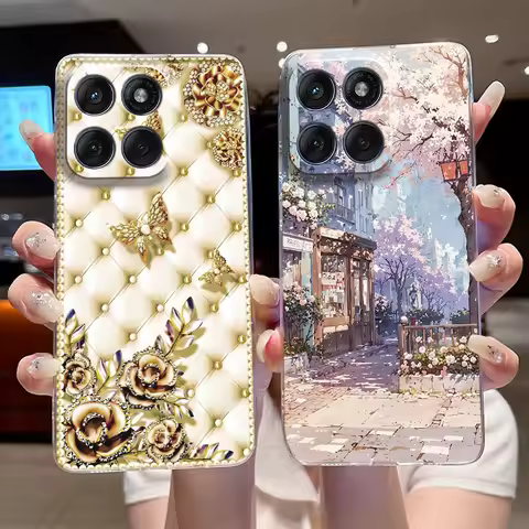 Phone Case For Motorola Edge 60 Fusion/Edge 60/Edge 60 Pro/Edge 60s Soft TPU Clear Unique Cute Paint