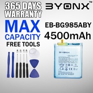 BYONX Battery Bateri EB-BG985ABY Battery for Samsung S20 PLUS G985F G985 (4500mAh)