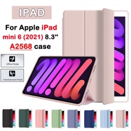Magnetic Smart Leather Case For Apple iPad mini 6 2021 8.3'' ipad Mini6 Cover Soft Back cover Honeycomb Flip Stand case for IPAD MINI 6 A2568 case