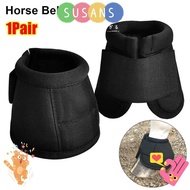 SUSANS 1Pair Equine Hoof Boot, Quick Drying Heavy Duty Protection Horse Bell Boot,  Comfort  Cloth F