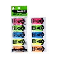 V-TEC STICK NOTE SN 520 ARROW SIGN HERE Sticky Note Sign Here