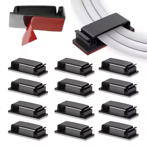 10Pcs Self Adhesive USB Cable Organizer For Home Office Cord Management Clamp Clips Wire Holder Home