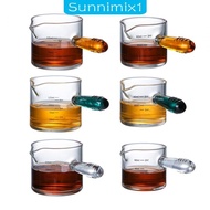 [Sunnimix1] Espresso Measuring Glass Jug Cup Espresso Glass Two Measurement Units Single Spouts Espresso Accessories for