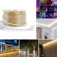 Waterproof LED Strip 50Meter one Roll Meter COB LED Strip Light 240V with Double Tape 288LED Plug an