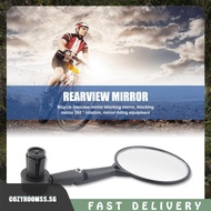 [cozyroomss.sg] 1pc Round Bicycle Handle Bar End Mirror 360 Rotating Bike Side Rearview Mirror