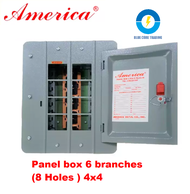 America Panel Box 6 Branches for Plugin breakers ( 8 holes) 4x4