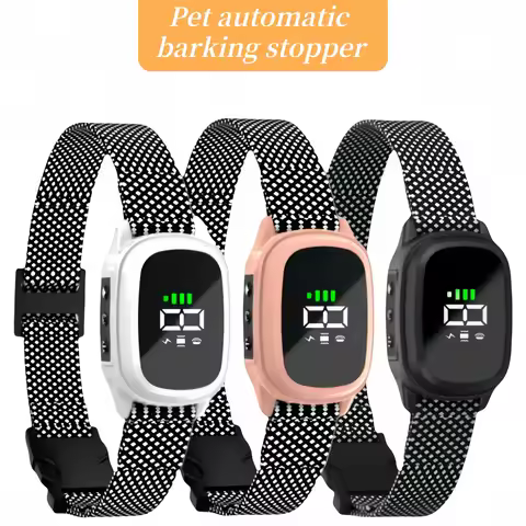Pet Dog Anti Barking Device Waterproof Ultrasonic Stop Barking Vibration Anti Bark Collar Dogs Train