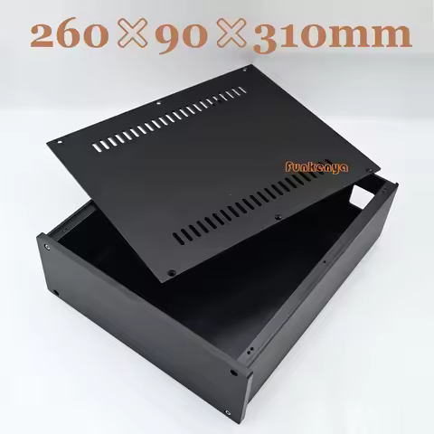 W260 H90 D311 DIY Power Amplifier Supply Chassis Blank Panel Anodize Aluminum Shell Decoder Tube Pre