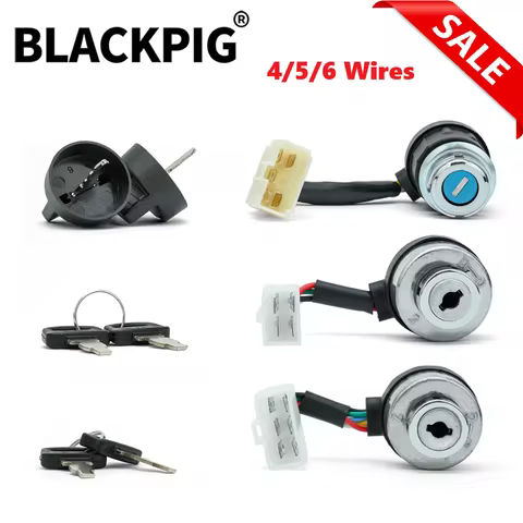 4/5/6 wire Generator Electric Start Ignition Key Switch For 168F 170F 186F 190F Start Key Switch Gas