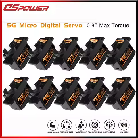 DSpower 1/5/10/20Pcs 5g Mini Digital Servo Motor Digital Servos for F949S K110S Indoor Flight Airpla