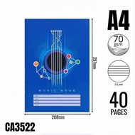 CAMPAP Music Notebook A4 Size / 40's 70gsm (CA 3522)