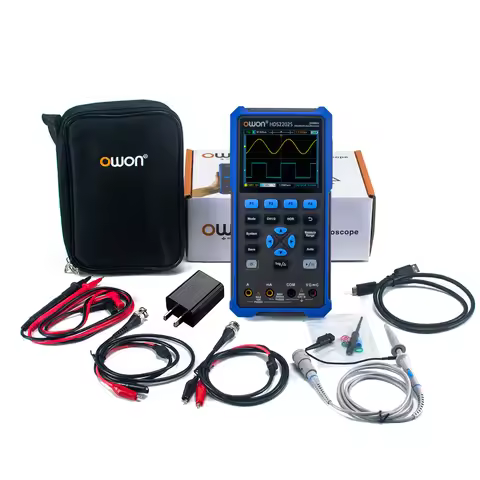 OWON HDS2202S 2102S Digital Oscilloscope 2Channels 200Mhz 1GSa/s Portable 3in1 USB Osiclloscopes + M