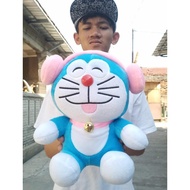 BK Boneka Doraemon Pake Headeat Pink / Boneka Doraemon / Doraemon