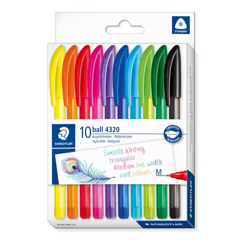 STAEDTLER 4230 Colored Ballpoint Pen 8 Colors Retractable Pens 10 Colors Capped Pens 0.7M Fine Point